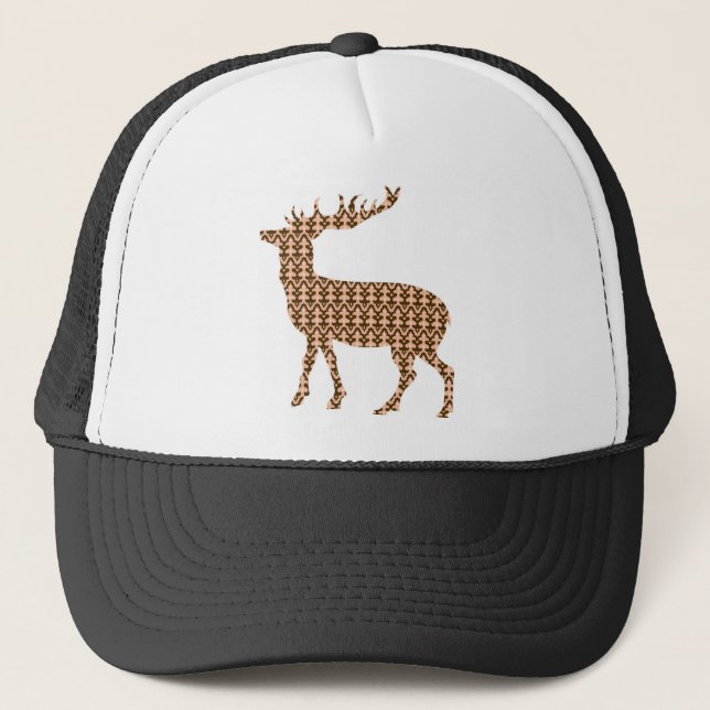 Modern christmas deer trucker hat (Front)
