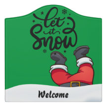 Modern Christmas Door igns | Personalised Door De