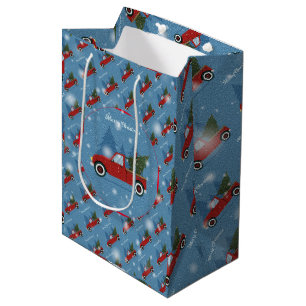 Modern Christmas Elegant Gift Medium Gift Bag