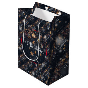 Modern Christmas Elegant Gift Medium Gift Bag