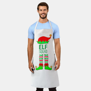 Modern Christmas Elf Squad Apron