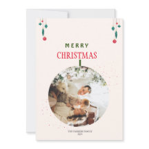 Modern Christmas Family Photo Card