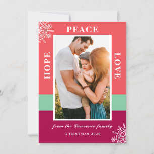 Modern Christmas Family Photo Holiday Card
