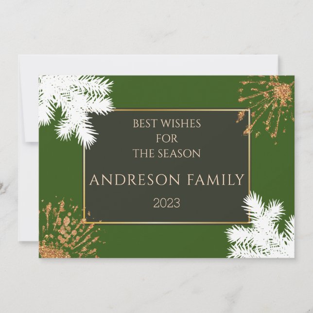 Modern CHRISTMAS  festive DOWNLOAD Snowy Invitation (Front)