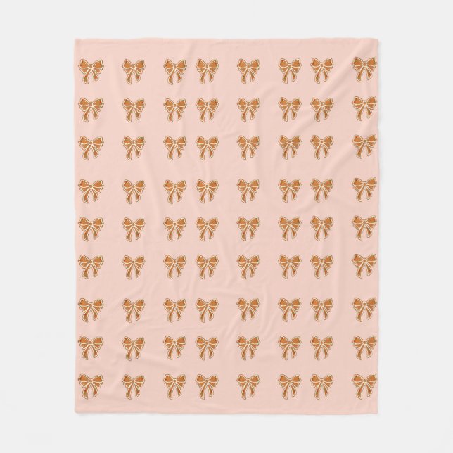 Modern Christmas Fleece Blanket (Front)
