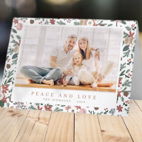 Modern Christmas Floral Foliage Botanical Pattern