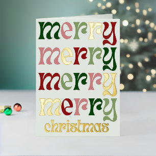Modern Christmas  Foil Holiday Card