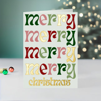 Modern Christmas  Foil Holiday Card