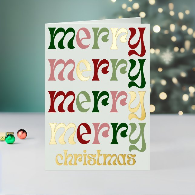 Modern Christmas  Foil Holiday Card (Holiday In Situ 2)