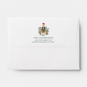 Modern Christmas Foliage Nutcracker Holiday Envelope
