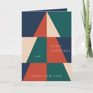 Modern Christmas Geometry Holiday Card