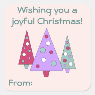 Modern Christmas Gift Tag Stickers