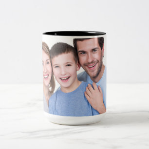 Modern Christmas Gifts Custom Photo Magic Heat Two-Tone Coffee Mug