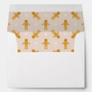 Modern Christmas Gingerbread Folk Envelope