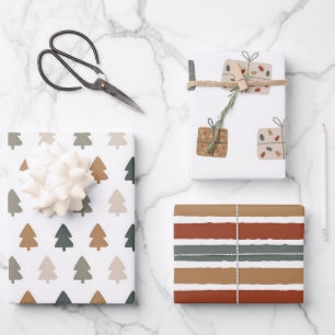 Modern   Christmas   Gold   Minimalistic Wrapping Paper Sheet