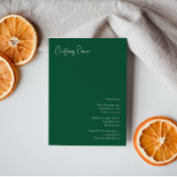 Modern Christmas | Green Dinner Party