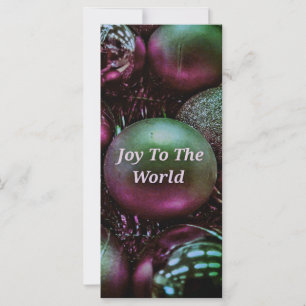 Modern Christmas Green Rose Joy To The World