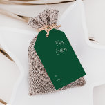 Modern Christmas | Green To From Gift Tags<br><div class="desc">These modern Christmas | green to from gift tags are perfect for your minimalist shabby chic boho green and white holiday greeting. The minimal whimsical handwritten calligraphy is delicate and rustic while staying classy and elegant. You will find that everything about this product is editable, so feel free to add...</div>