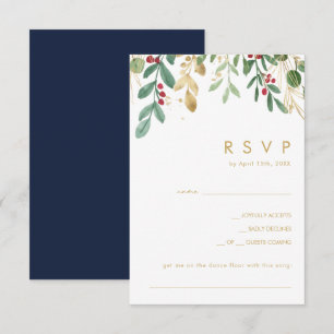 Modern Christmas Greenery   Navy Song Request RSVP