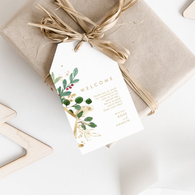 Modern Christmas Greenery | Welcome Gift Tags (Creator Uploaded)