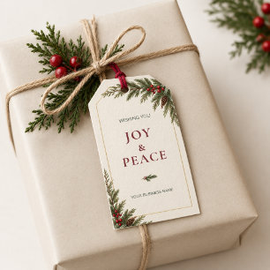 Modern Christmas Greeting Small Business Gift Tags