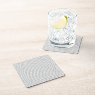 Modern Christmas Grey Pattern Gift Wrap Square Paper Coaster
