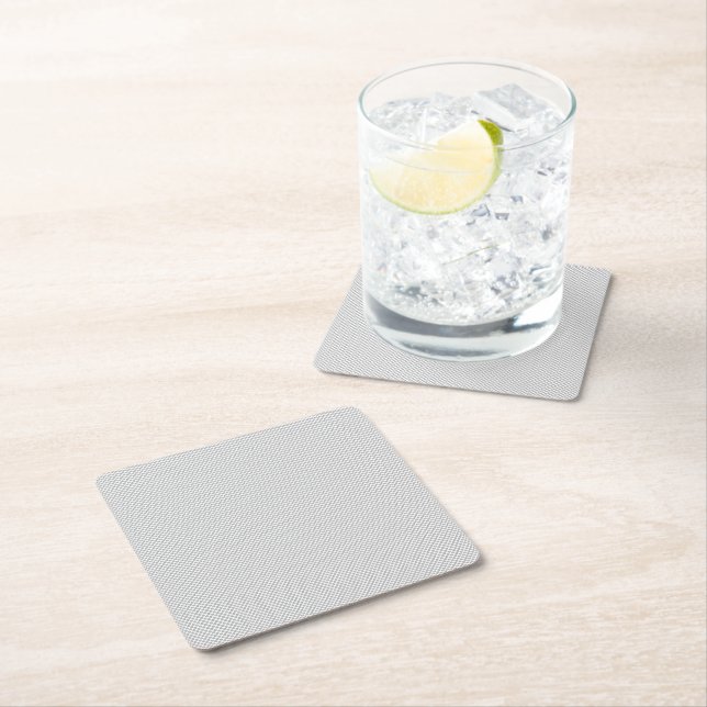 Modern Christmas Grey Pattern Gift Wrap Square Paper Coaster (Insitu)