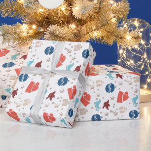 Modern Christmas Holiday Pattern Wrapping Paper