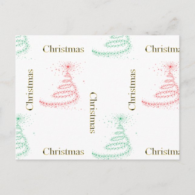 Modern Christmas Holiday Postcard (Front)