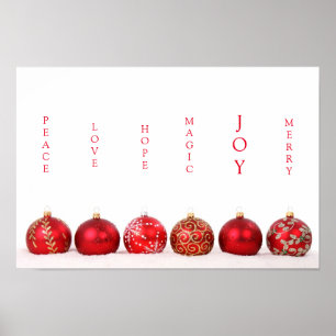 Modern Christmas Joy Poster