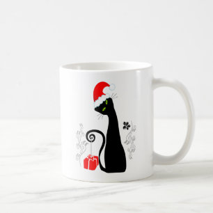 Modern Christmas Kitty Coffee Mug