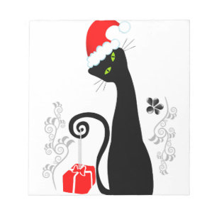 Modern Christmas Kitty Notepad