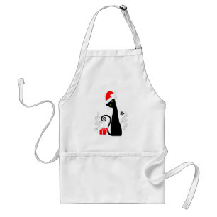 Modern Christmas Kitty Standard Apron