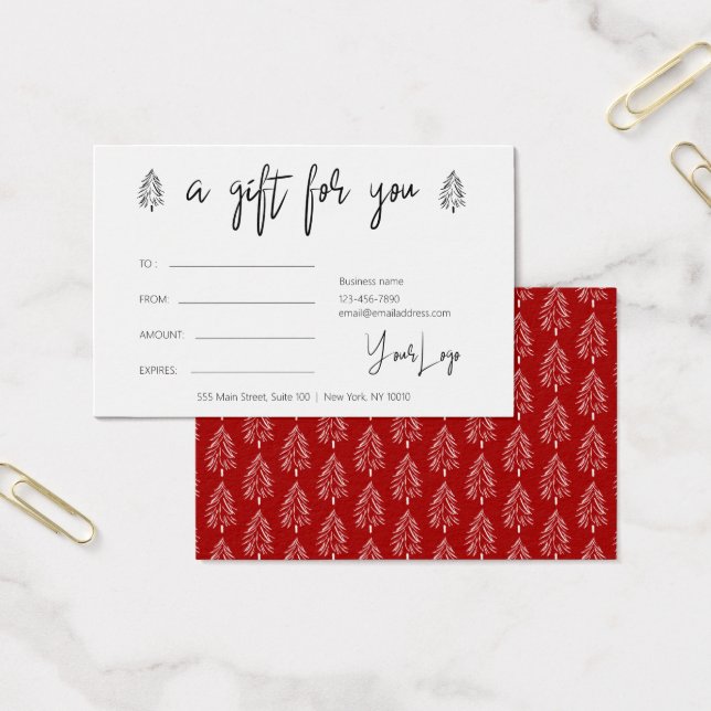 Modern Christmas Logo Gift Voucher (Office)