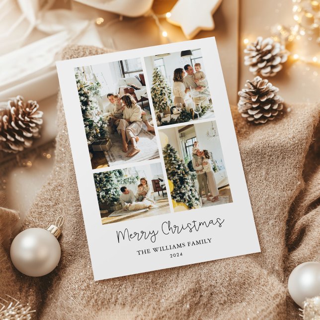 Modern Christmas Merry Christmas Photo Holiday Card (Creator Uploaded)