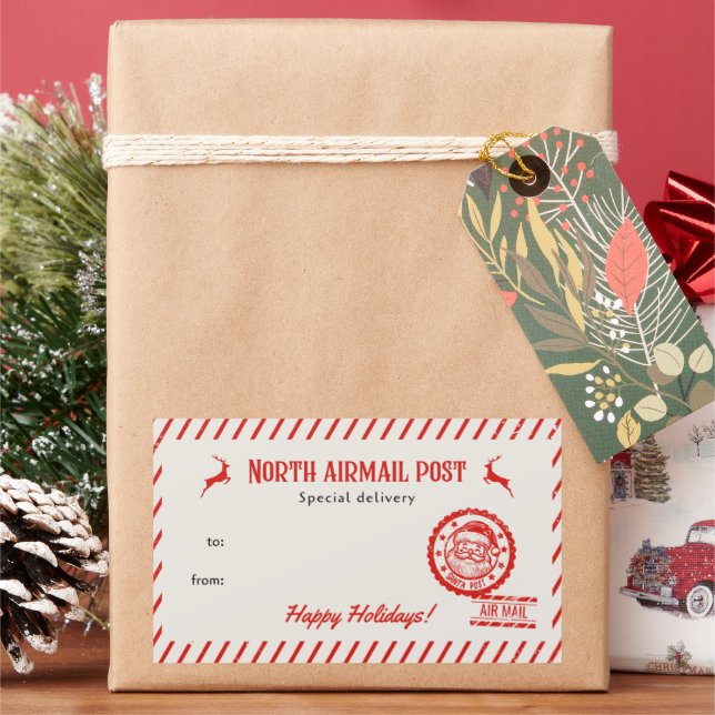 modern christmas,minimalist,minimalist christmas,m rectangular sticker (Holiday)
