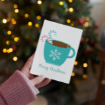 Modern Christmas Mug Holiday Card<br><div class="desc">Get ready to spread some holiday cheer with our awesome festive holiday cards! 🎄🎅 We've got the perfect design for you - a modern Christmas cocoa mug adorned with delightful candy canes,  and guess what? You can customise it with your very own "Merry Christmas" message! 🎉💌</div>