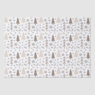 Modern Christmas Neutral Tones Tissue Paper