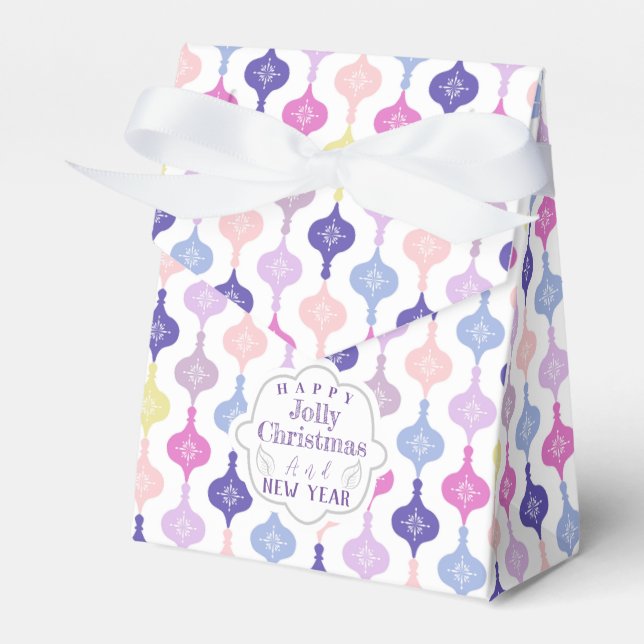 Modern Christmas Ornament  Favour Box (Front Side)