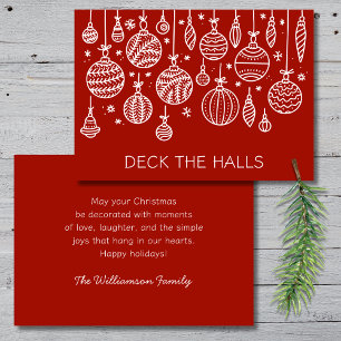 Modern Christmas Ornament  Holiday Card