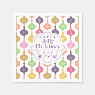 Modern Christmas Ornament Napkin