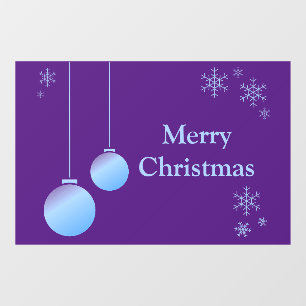 Modern Christmas Ornaments and Snowflakes  Window Cling