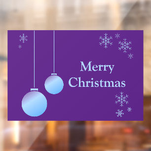 Modern Christmas Ornaments and Snowflakes  Window Cling