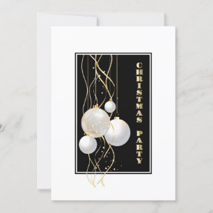 Modern Christmas Ornaments Christmas Party Invitation
