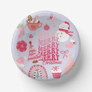 Modern Christmas Paper Plate