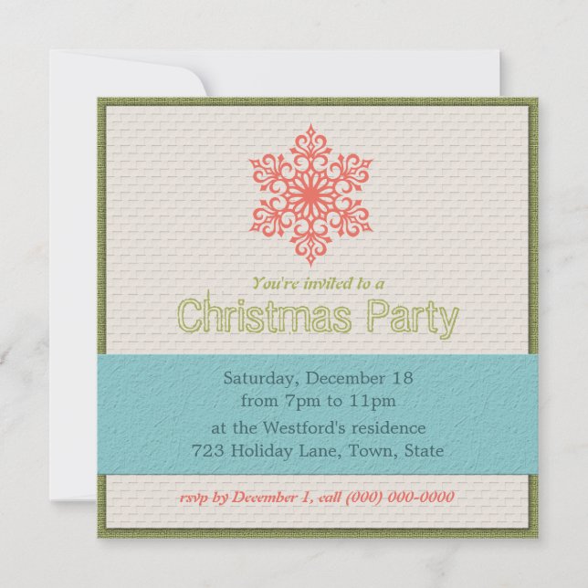 Modern Christmas Party Invitations (Front)