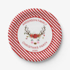 Modern Christmas Party Personalised Reindeer