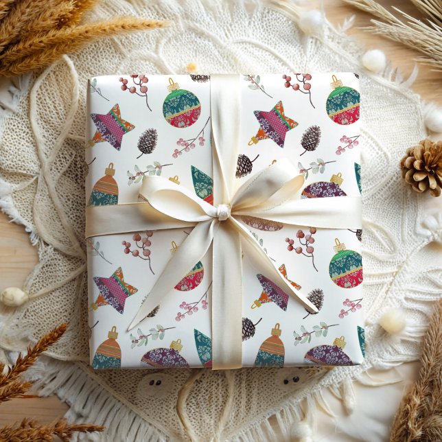Modern Christmas Pattern  Wrapping Paper Sheet (Creator Uploaded)