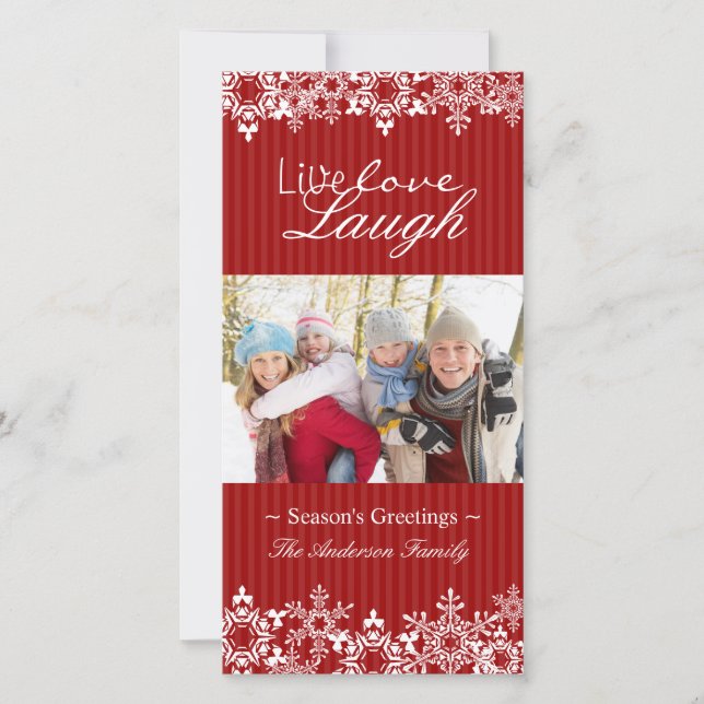 Modern Christmas Photo Card (Front)