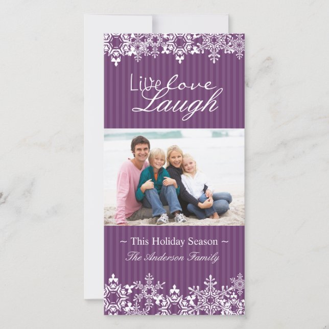 Modern Christmas Photo Card (Front)